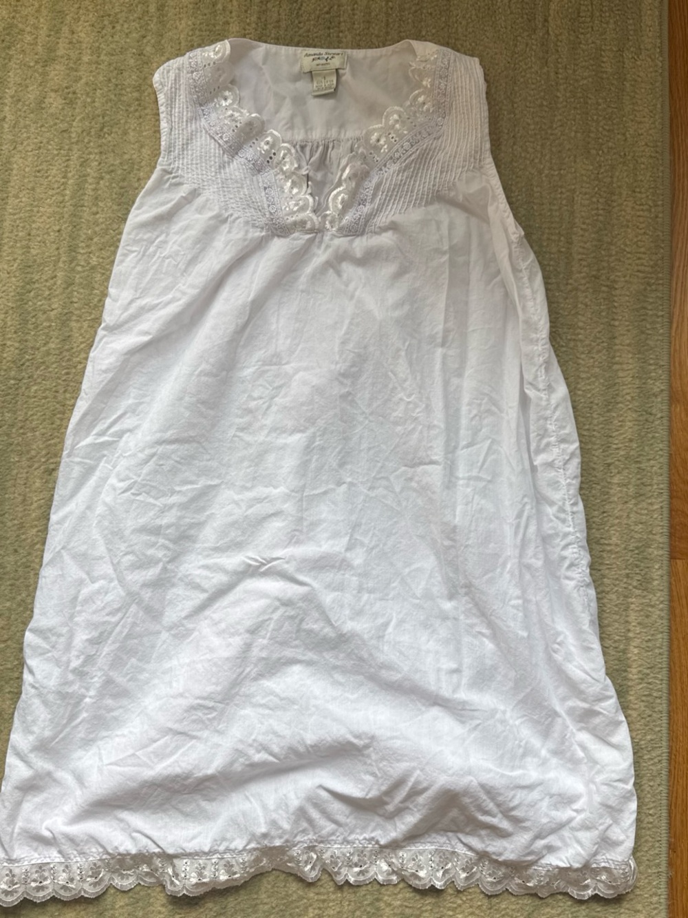 Amanda Stewart vintage cotton lace trim dress